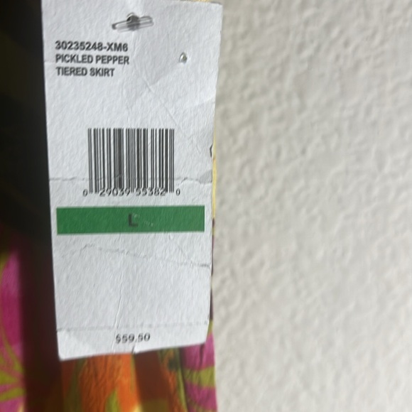 L Jessica Simpson women’s Bright Pickled Pepper maxi flowy floral Tiered Skirt - Picture 4 of 11